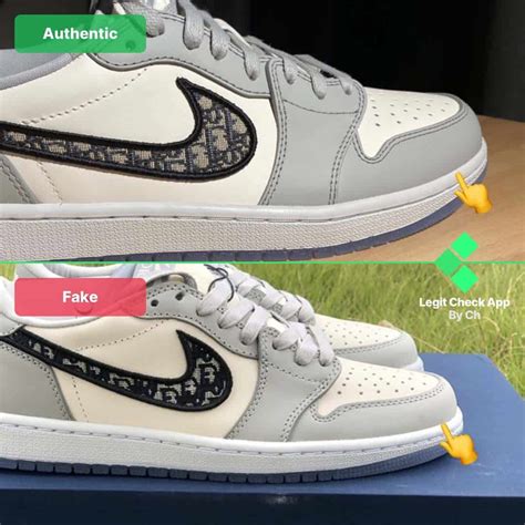 how to spot fake jordan 1 dior|dior jordan 1 low false.